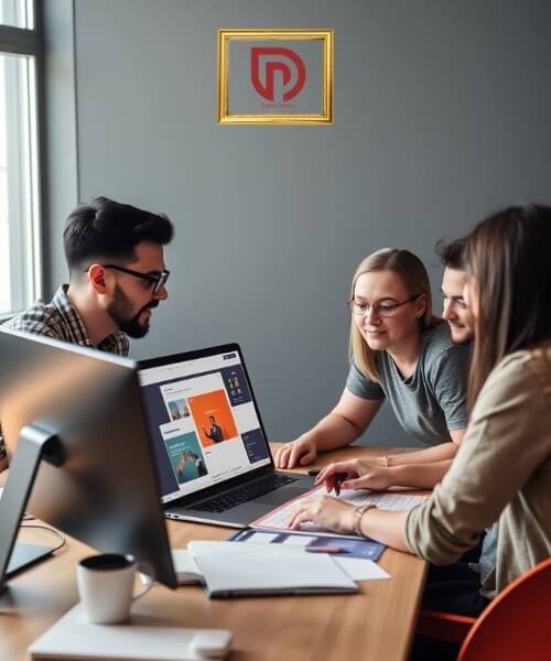 team of "digital poetry" agency members are 2 boys 2 girls